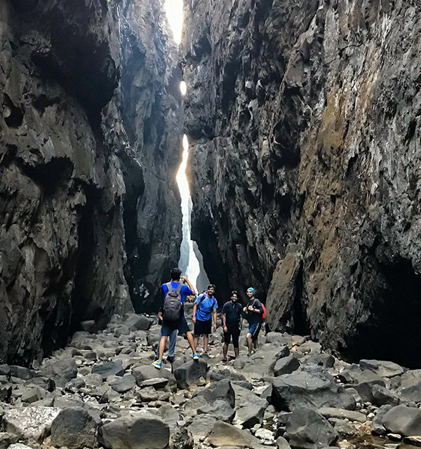 sandhan valley trek camping mumbai pune adventures